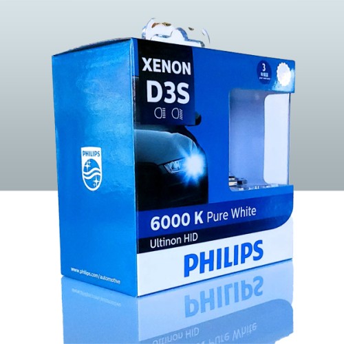 PAIR) Philips D3S Xenon Ultinon 6000K Bulbs