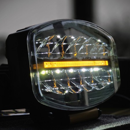 10x6 Inch LED Driving Lights with Amber Position Light - V1 PRO SERIES GEN6.