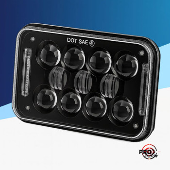 4x6″ LED Headlights with DRL - BLACK - Pro Series.