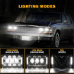 4x6″ LED Headlights with DRL - CHROME - Pro Series.