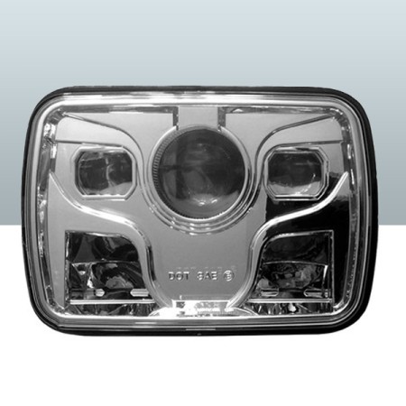 CAYMAN - 5x7" LED Headlight with DRL. 80W L3000lm H3800lm. Polycarbonate Lens.