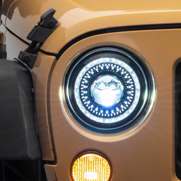 7" DragonEye LED Headlight with DRL and Amber Indicator.