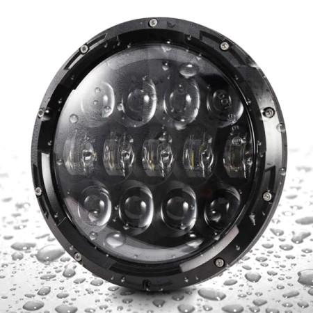 7 Inch 105W LED Headlight with Amber/White Indicator & DRL. *Directors Pick*