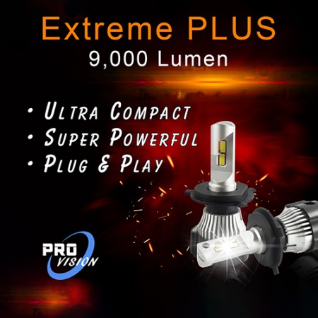 9,000 Lumen EXTP G3 LED Globes for Motorcycles with a Single Headlamp