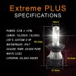 18,000 Lumen EXTP G3 LED Globes for Motorcycles with a Twin Headlamp