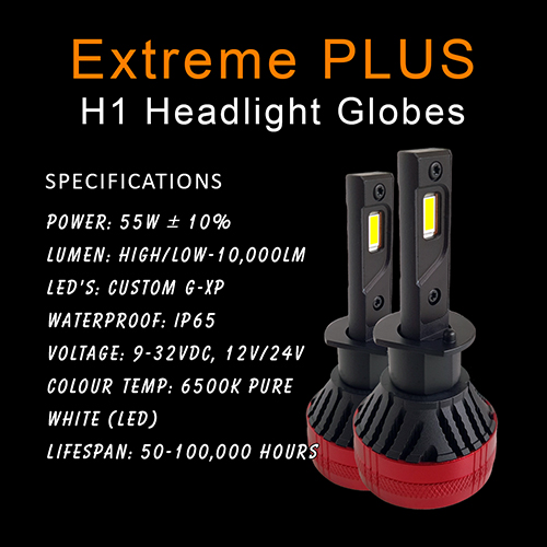 H1 Extreme PLUS G3 LED Headlight Globes with Can-Bus. The Latest in Automotive  Engineering Technology from Pro Vision Lighting Australia.